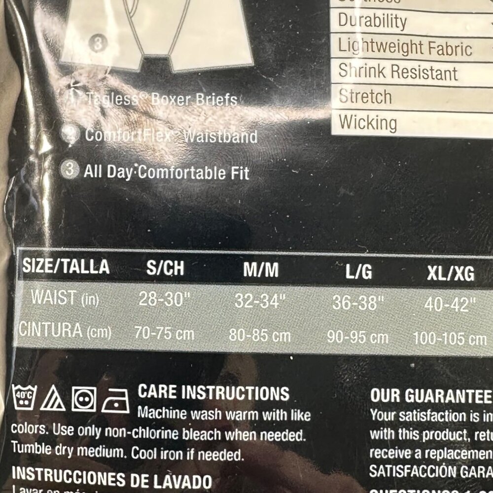 Lot Of 4 Hanes Men's Size Medium Boxer Briefs Tagless 100% Cotton New In Package - Picture 6 of 12